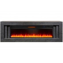 Каминокомплект Лайн 60 темно-серый (портал Line 60 SFT Dark Grey + очаг Vision 60 LED / LOG)