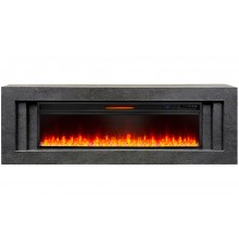 Каминокомплект Лайн 60 темно-серый (портал Line 60 SFT Dark Grey + очаг Vision 60 LED / LOG)
