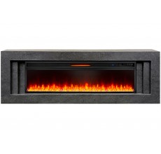 Каминокомплект Лайн 60 темно-серый (портал Line 60 SFT Dark Grey + очаг Vision 60 LED / LOG)