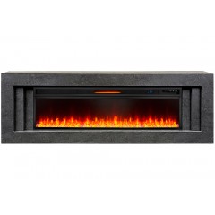 Каминокомплект Лайн 60 темно-серый (портал Line 60 SFT Dark Grey + очаг Vision 60 LED / LOG)