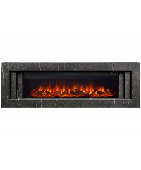 Каминокомплект Лайн 60 серый мрамор (портал Line 60 SFT Stone Touch + очаг Vision 60 LED / LOG)