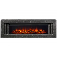 Каминокомплект Лайн 60 серый мрамор (портал Line 60 SFT Stone Touch + очаг Vision 60 LED / LOG)