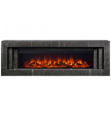 Каминокомплект Лайн 60 серый мрамор (портал Line 60 SFT Stone Touch + очаг Vision 60 LED / LOG)