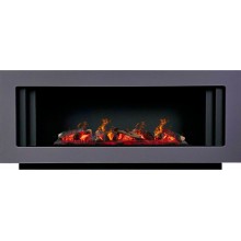 Каминокомплект Лайн серый графит (портал Line SFT + Design L1000RF 3D PS/LOG)