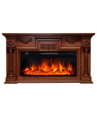 Каминокомплект Лондон 42 орех (портал London + очаг Vision 42 LED / LOG)