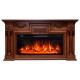 Электрокамин Лондон орех с очагом Вижен 42