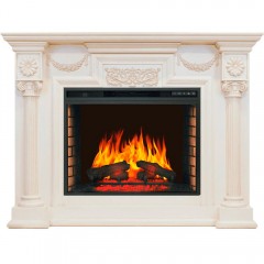 Каминокомплект Лондон слоновая кость (портал London + очаг Vision 28 / Vision 30 EF LED FX)