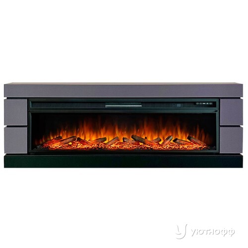 Электрокамин напольный Модерн серый графит с очагом Вижн 60