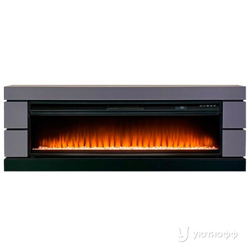 Электрокамин напольный Модерн серый графит с очагом Вижн 60