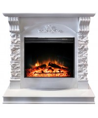 Каминокомплект Прага сланец белый (портал Royal Flame Prague + очаг Jupiter FX New)