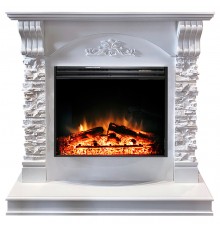 Каминокомплект Прага сланец белый (портал Royal Flame Prague + очаг Jupiter FX New)