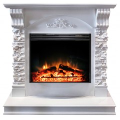 Каминокомплект Прага сланец белый (портал Royal Flame Prague + очаг Jupiter FX New)