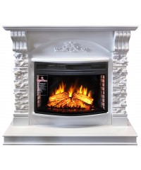 Каминокомплект Прага 25 белый (портал Royal Flame Prague + очаг Dioramic 25 LED FX)