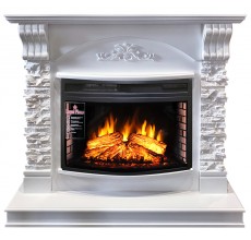 Каминокомплект Прага 25 белый (портал Royal Flame Prague + очаг Dioramic 25 LED FX)