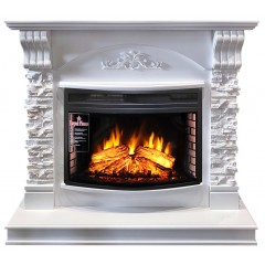 Каминокомплект Прага 25 белый (портал Royal Flame Prague + очаг Dioramic 25 LED FX)