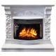Электрокамин Прага белый с очагом Диорамик 25