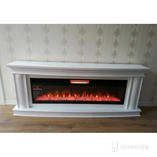 Электрокамин линейный Рим 60 с очагом Вижн 60