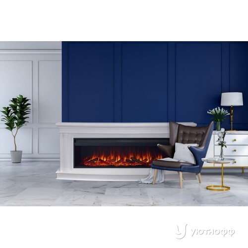 Электрокамин линейный Рим 60 с очагом Вижн 60