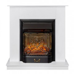 Каминокомплект Скандик белый (портал Scandic + очаг Fobos / Majestic)