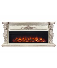 Каминокомплект Виндзор 60 слоновая кость (портал Windsor + очаг Vision 60 LED / LOG)