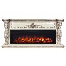Каминокомплект Виндзор 60 слоновая кость (портал Windsor + очаг Vision 60 LED / LOG)