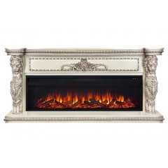 Каминокомплект Виндзор 60 слоновая кость (портал Windsor + очаг Vision 60 LED / LOG)