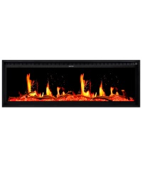Электрокамин 5D V-ART LCD 50 (встраиваемый / настенный электроочаг 50")