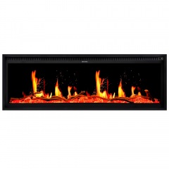 Электрокамин 5D V-ART LCD 50 (встраиваемый / настенный электроочаг 50")