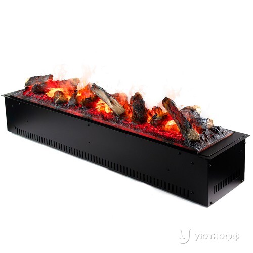 Паровой светодиодный электроочаг 3D Design L1000 с дровами и панелью Паровой светодиодный электроочаг 3D Design L1000 с дровами и панелью