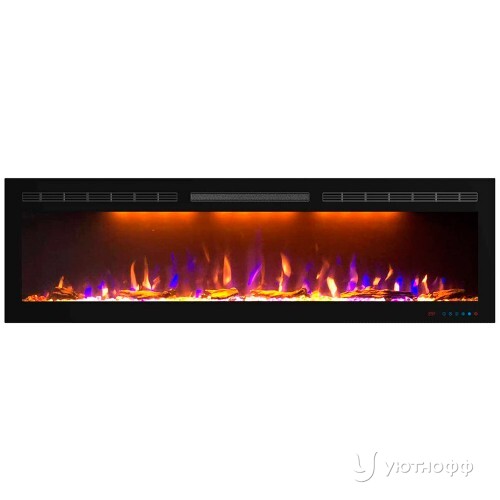 Линейный электроочаг Crystal 60 RF с разноцветным пламенем