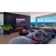 Линейный электроочаг Crystal 72 RF с разноцветным пламенем