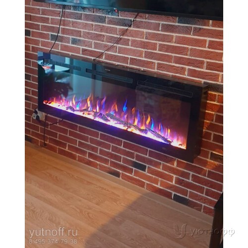 Линейный электроочаг Crystal 50 RF с разноцветным пламенем Линейный электроочаг Crystal 50 RF с разноцветным пламенем
