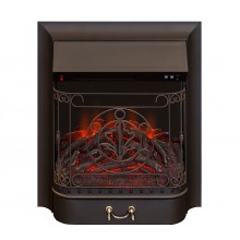 Электрокамин Majestic FXM Black RC (очаг Маджестик черный со звуком, зеркалом и пультом)