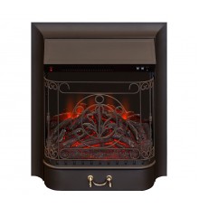 Электрокамин Majestic FXM Black RC (очаг Маджестик черный со звуком, зеркалом и пультом)