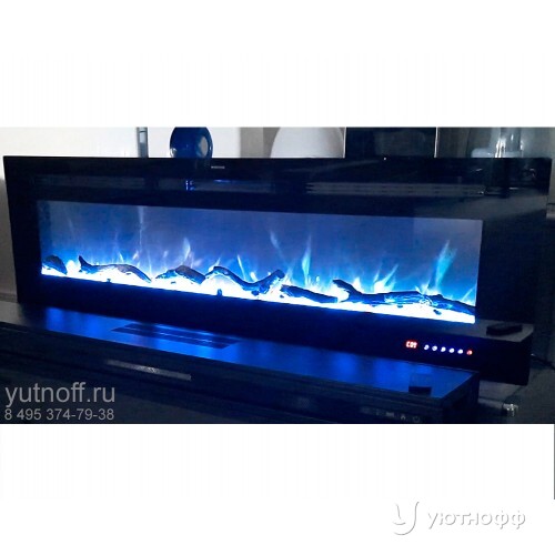 Линейный электроочаг Galaxy 60 RF FX с разноцветным пламенем Линейный электроочаг Galaxy 60 RF FX с разноцветным пламенем