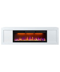 Тумба-камин Конкорд белый (портал Concord + очаг Crystal 50 RF)