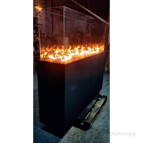 Камин на газу с огнеупорными стеклами Камин на газу с огнеупорными стеклами