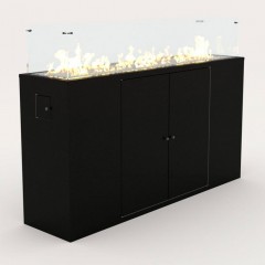 Уличный газовый камин тумба