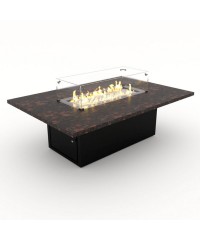 Уличный газовый стол-камин темный гранит Уличный газовый стол-камин темный гранит