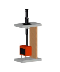 Дымоход Schiedel Permeter 50 D300мм 4м черный/серый (насадной монтаж)