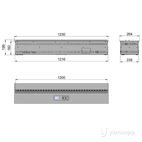 Электроочаг Schones Feuer 3D FireLine 1200 Base Wi-Fi Электроочаг Schones Feuer 3D FireLine 1200 Base Wi-Fi