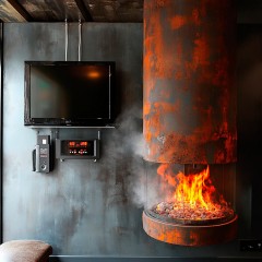 Электрокамин паровой круглый Lite Steam 600