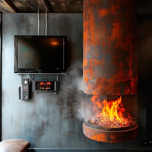 Встраиваемый электроочаг Soul Fire Lite Steam 600 круглый