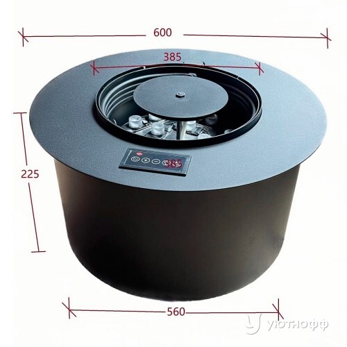 Встраиваемый электроочаг Soul Fire Lite Steam 600 круглый