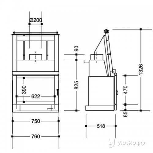 Каминная топка Супра 168C Каминная топка Супра 168C