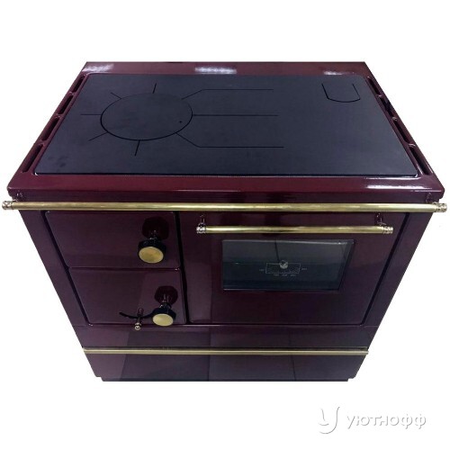 Дровяная каменная печь Fiko 3U80 MS в бордовом цвете Дровяная каменная печь Fiko 3U80 MS в бордовом цвете