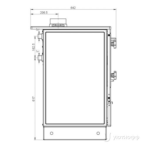 Дровяная каменная печь Fiko 3U80 MS в бордовом цвете Дровяная каменная печь Fiko 3U80 MS в бордовом цвете