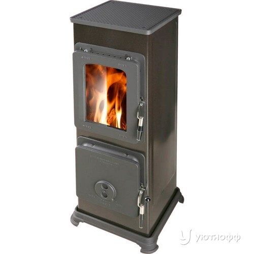 Печь-камин Bozen АТ в черном цвете