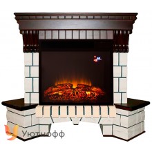 Угловой электрокамин Экстер М (портал InterFlame Exter Corner M + очаг Foton 23 LED)