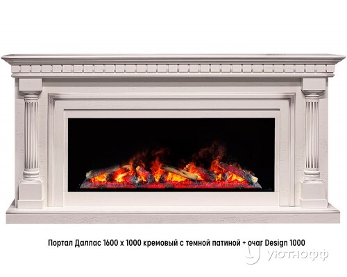 Электрокамин Dallas + очаг 3D Design, Fireline, Cassette 1000 Электрокамин Dallas + очаг 3D Design, Fireline, Cassette 1000